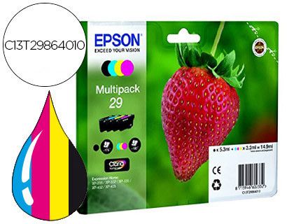 Ink-jet epson home 29 T2986 multipack 4 colores negro/amarillo/cian/magenta