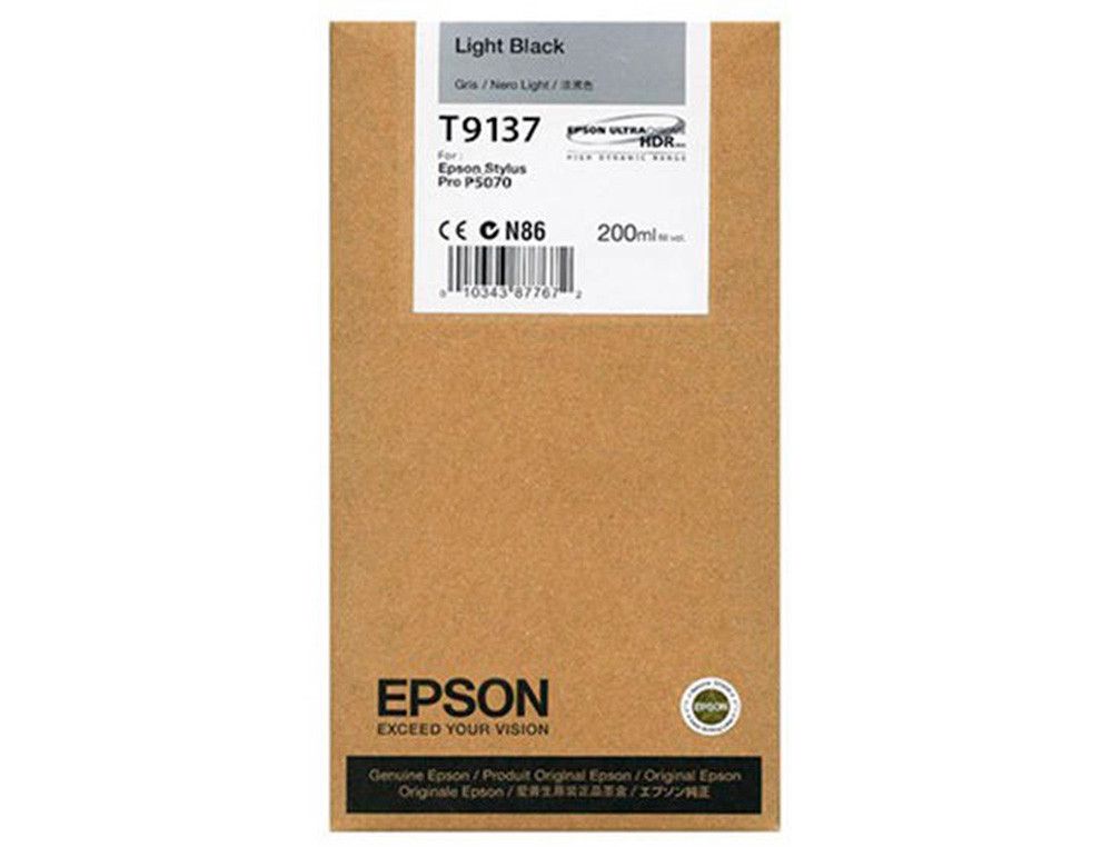 Ink-jet epson t9137 light negro ink 200ml