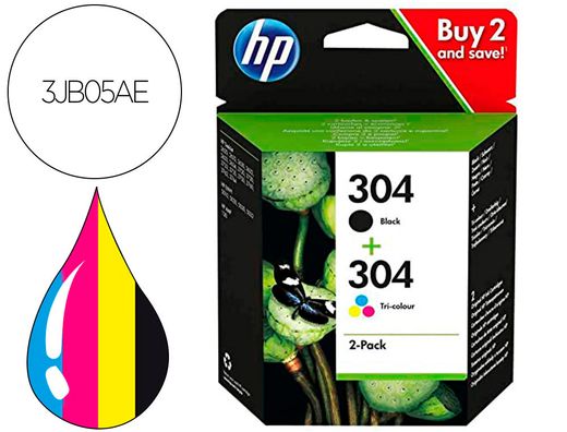 Ink-jet hp 304 3jb05ae deskjet 2620 / 2630 / 3720 / 3730 / 3750 / 3760 / envy 5010 / 5020 / 5030 multipack