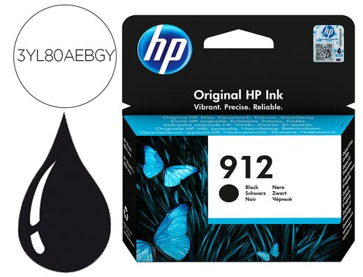 Ink-jet hp 912 officejet 8010 / 8020 / 8035 negro 300 pag