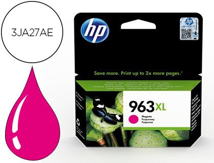 Ink-jet hp 963 xl officejet pro 9010 / 9020 / 9022 / 9023 / 9025 magenta 1600 paginas