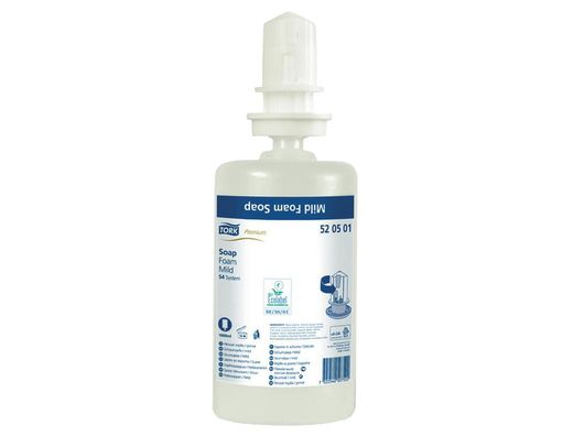 Jabon en espuma tork s4 rehidratante aroma delicado bote de 1000 ml