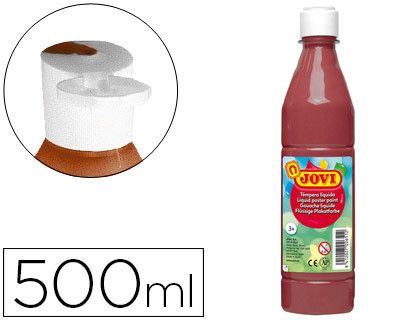 Jovi tempera líquida marrón 500ml 50612