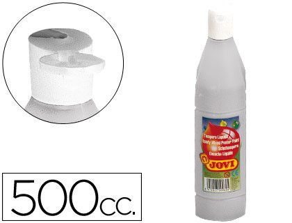 Jovi tempera líquida plata 500ml 50637