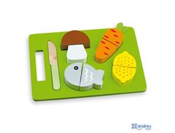 Juego ambitoys bandeja alimentos para cortar 21,4x15x3 cm