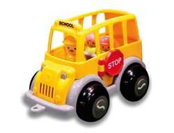 Juego andreu toys ecoline midi bus escolar + 1 conductor + 2 figuras