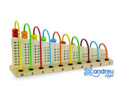 Juego andreutoys abacus madera para sumar y restar 29x14,5x7,5 cm