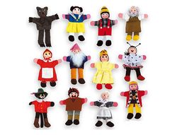 Juego andreutoys marioneta de mano personajes cuentos infantiles surtidos 30cm caja de 12 unidades