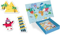 Juego apli didactico magnetico mapa mundi 40 piezas