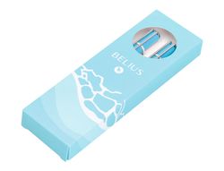 Juego boligrafo y roller belius endless summer aluminio color celeste y plateado tinta azul caja de diseño