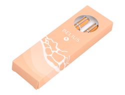 Juego boligrafo y roller belius endless summer aluminio color naranja y plateado tinta azul caja de diseño