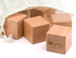 Juego didactico andreutoys 10 cubos sensoriales con sonido madera