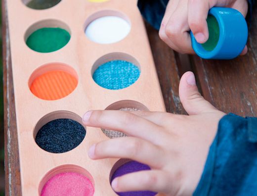 Juego didactico andreutoys cubos tactiles 10 texturas