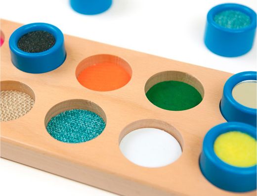 Juego didactico andreutoys cubos tactiles 10 texturas