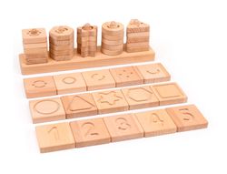 Juego didactico andreutoys formas geometricas sensoriales madera