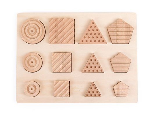 Juego didactico andreutoys formas geosensoriales madera 12 piezas