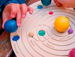 Juego didactico andreutoys sistema solar 3d madera