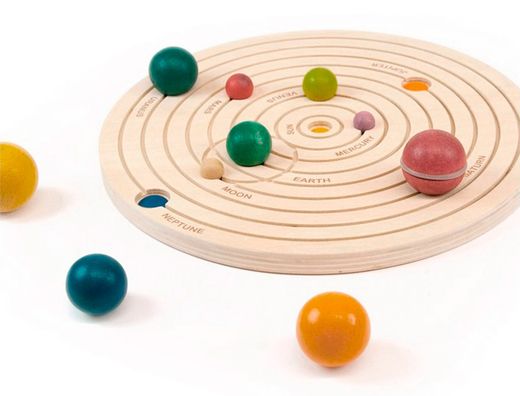 Juego didactico andreutoys sistema solar 3d madera