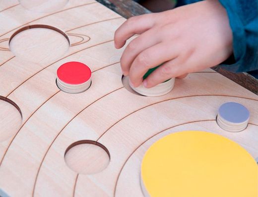 Juego didactico andreutoys sistema solar madera