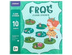 Juego didactico mideer rana con 63 adhesivos para suelo removibles