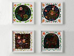 Juego didactico mideer scratch art card boy