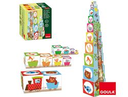 Juego diset didacticos cubos apilables figuras del bosque
