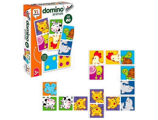 Juego diset educativo domino animals