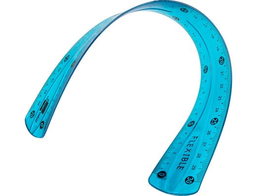 Juego Escuadra 10 cm Cartabon 14 cm Regla 30 cm y Semicirc. Plastico Flexible en Petaca Liderpapel Colores Surtidos