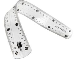 Juego Escuadra 10 cm Cartabon 14 cm Regla 30 cm y Semicirc. Plastico Flexible en Petaca Liderpapel Transparente
