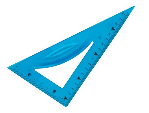 Juego escuadra 10 cm cartabon 14 cm regla 30 cm y semicirculo plastico flexible en petaca liderpapel colores