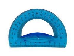 Juego escuadra 10 cm cartabon 14 cm regla 30 cm y semicirculo plastico flexible en petaca liderpapel colores