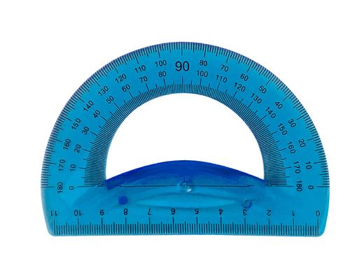 Juego escuadra 10 cm cartabon 14 cm regla 30 cm y semicirculo plastico flexible en petaca liderpapel colores