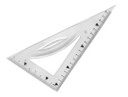 Juego escuadra 10 cm cartabon 14 cm regla 30 cm y semicirculo plastico flexible en petaca liderpapel