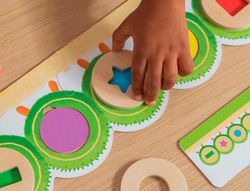 Juego goula didactico la oruga oli formas y colores
