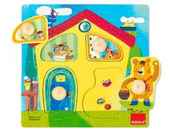 Juego goula didactico puzzle casa familia osos