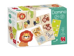 Juego goula jumbo domino madera selva 28 piezas