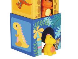 Juego infantil imaginovo cubos apilables nidos dinosaurios +12 meses 12 piezas 13x13x13cm