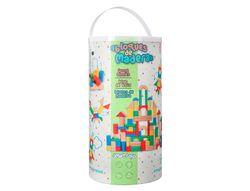 Juego infantil imaginovo madera construccion de bloques +12 meses 100 piezas 29x29x3,5cm