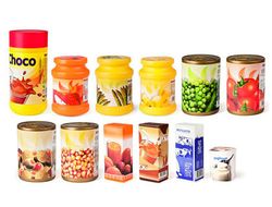 Juego miniland alimentos envasados 12 piezas