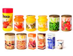 Juego miniland alimentos envasados 12 piezas