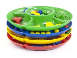 Juego miniland bandeja clasificacion 5 compartimentos 26 cm diametro