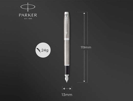 Juego parker im essential acero ct boligrafo + pluma