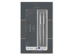 Juego parker jotter duo acero ct boligrafo + portaminas