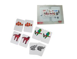Juego tarjetas henbea animales plastico flexible 12x8.5 cm set 24 unidades