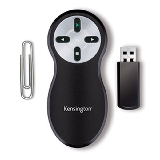 Kensington Presentador inalámbrico, RF, 20 m, AAA, USB, Estándar, Negro