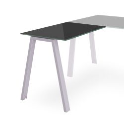 Kit Blanca Ala 100 x 60 Aluminio/ Cristal Negro