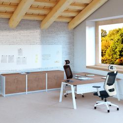 Kit Blanca Ala 100 x 60 Blanco/ Roble