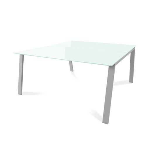 Kit Blanca Mesa 160 x 163 Aluminio / Cristal Blanco