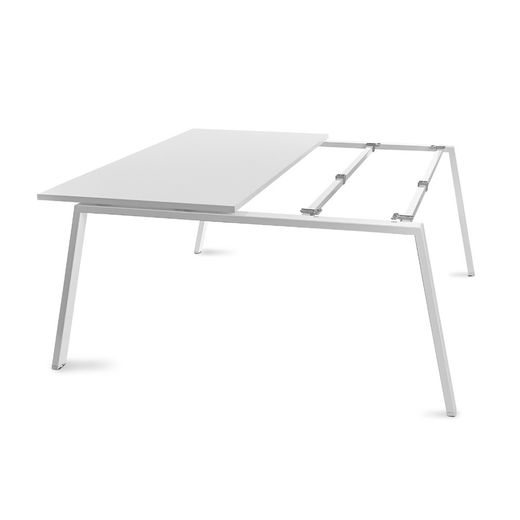 Kit Blanca Mesa 160 x 163 Aluminio / Cristal Blanco