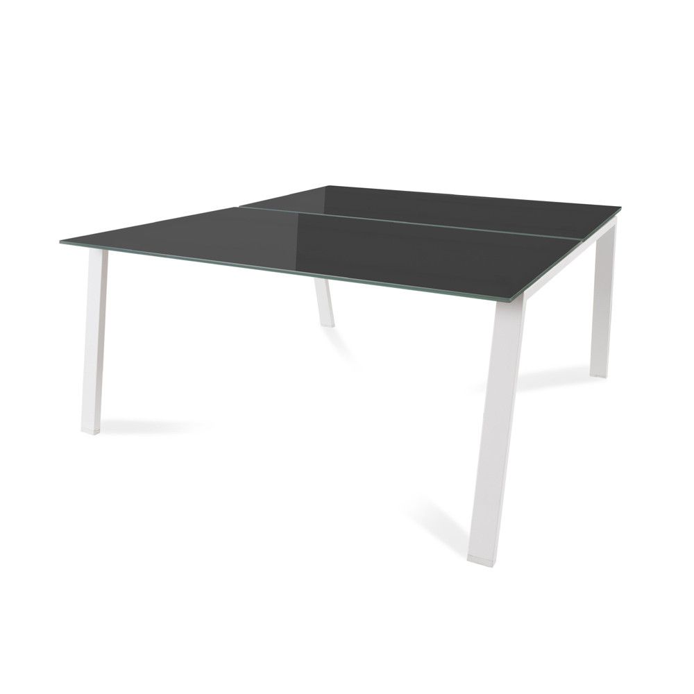 Kit Blanca Mesa 160 x 163 Blanco / Cristal Blanco